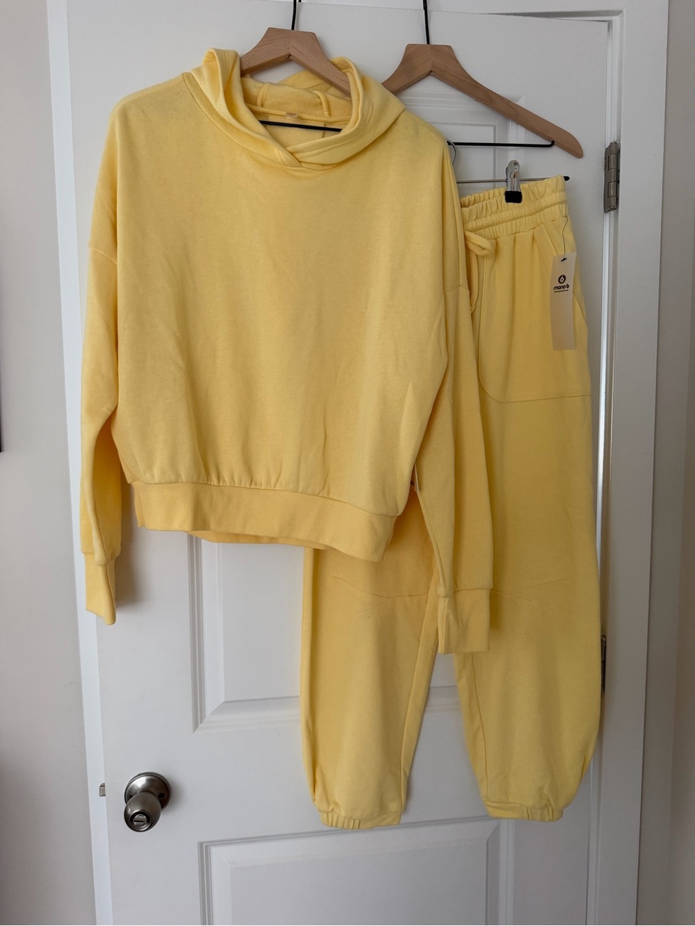 Mono B Yellow Fleece Hoodie & Jogger Set